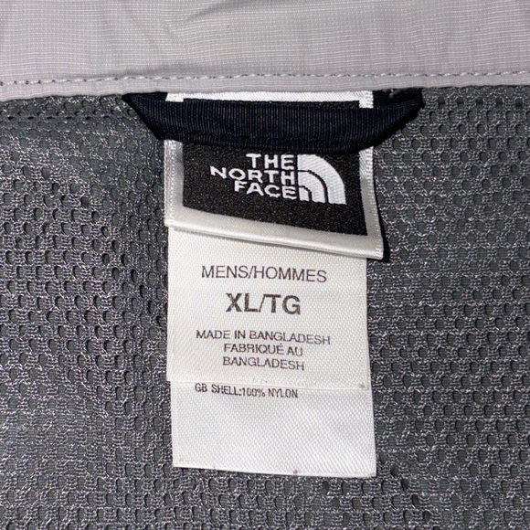 THE NORTH FACE Full Zip Up Mock Neck Orange & Gray Rain Jacket - Picture 5 of 9